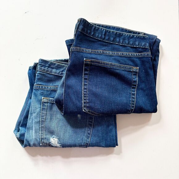 J Crew Jeans Women 33R Matchstick Classic 5 Pocket Skinny Mid Rise Lot of 2 - Picture 1 of 12